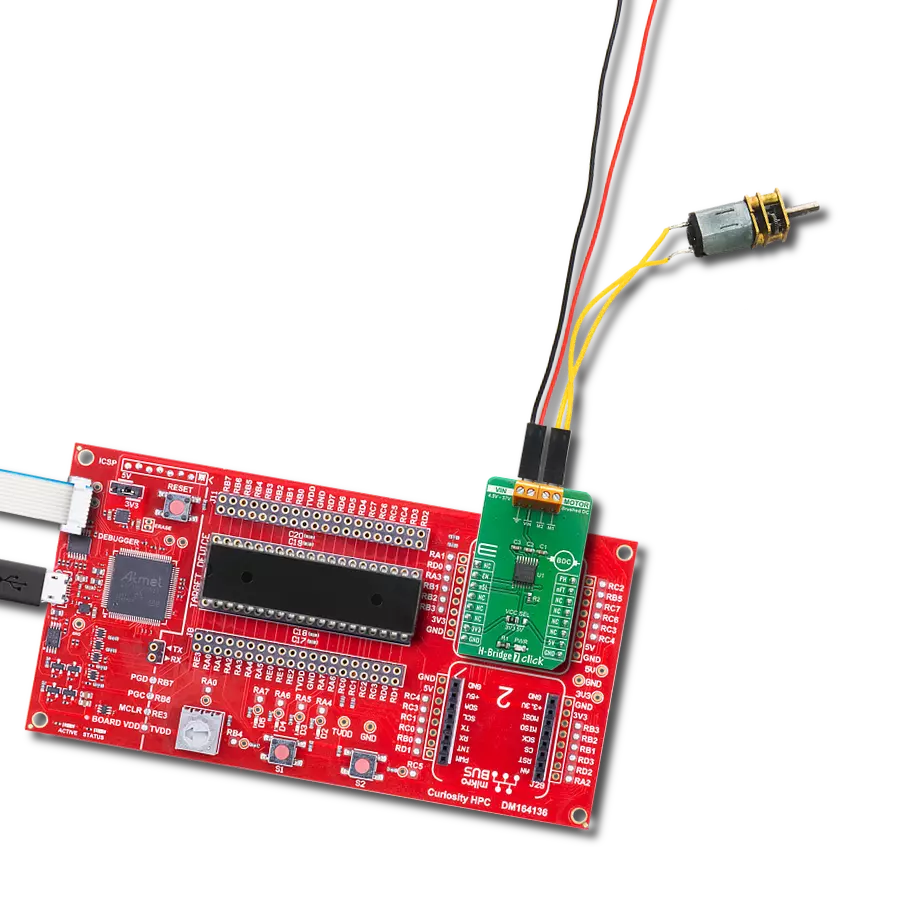 H-Bridge 7 Click with Curiosity HPC