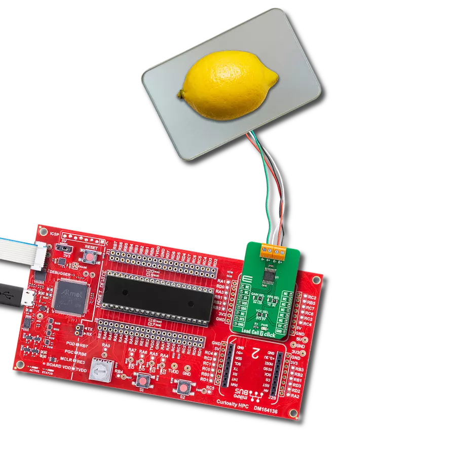 Load Cell 7 Click with Curiosity HPC