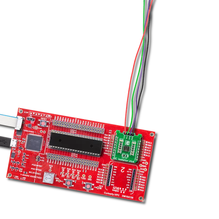 I2C Isolator Click with Curiosity HPC