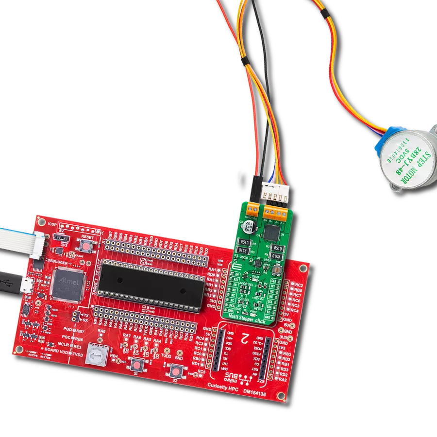 Multi Stepper Click - TB62262 with Curiosity HPC