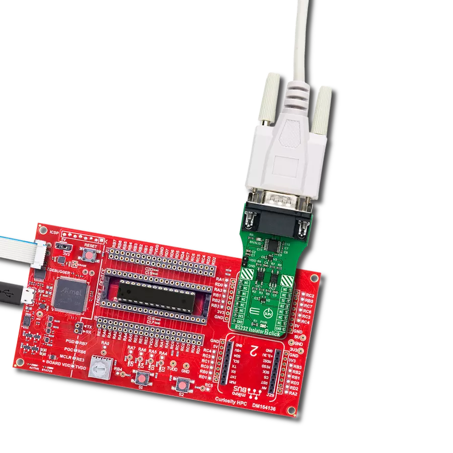RS232 Isolator 2 Click with Curiosity HPC