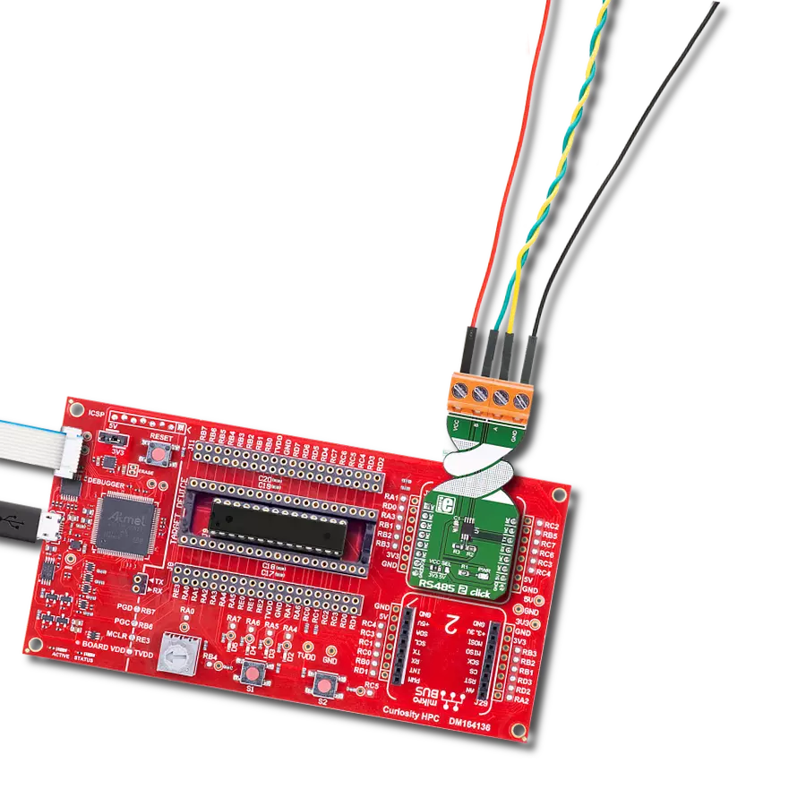 RS485 2 Click with Curiosity HPC