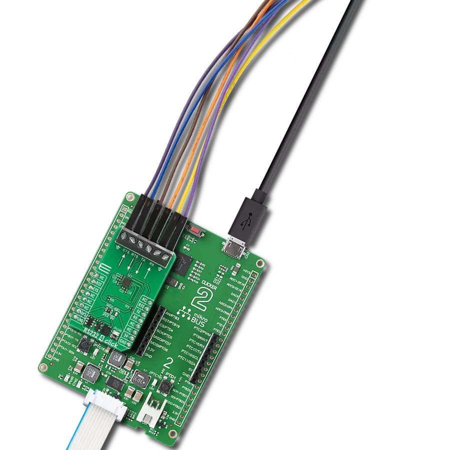 Add RS232 connectivity to embedded systems with distortion-free transmission using TRSF3232E and MK64FN1M0VDC12