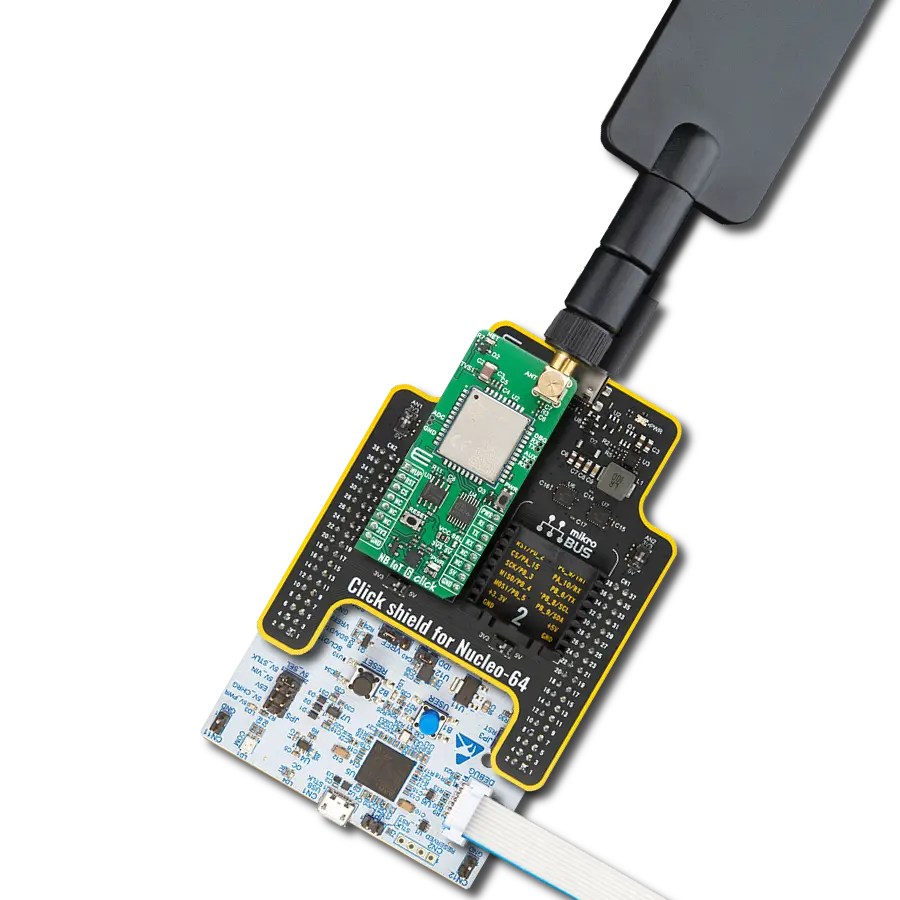 NB IoT 6 Click with Nucleo 64 with STM32G474RE MCU