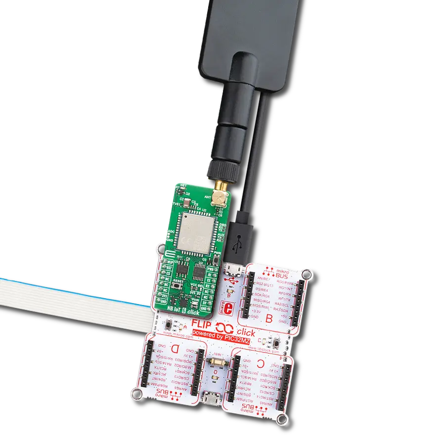 NB IoT 6 Click with Flip&Click PIC32MZ