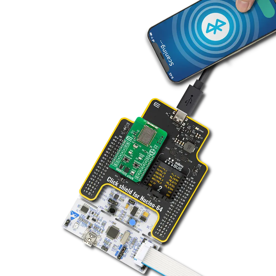 Add Bluetooth Low Energy connectivity to embedded designs with MDBT42Q-AT2 and STM32F103RB