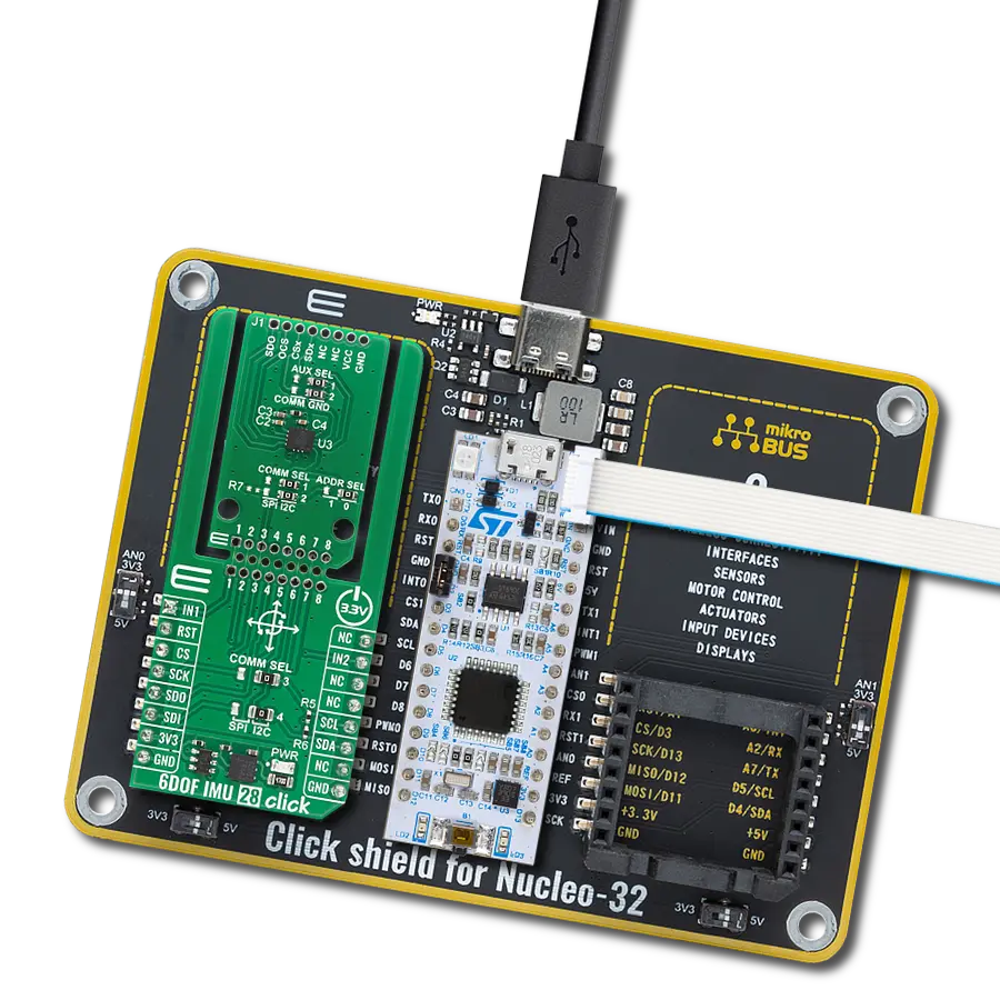 Detect motion, shock, and gestures with a 6-axis IMU, the LSM6DSV320X and STM32F031K6