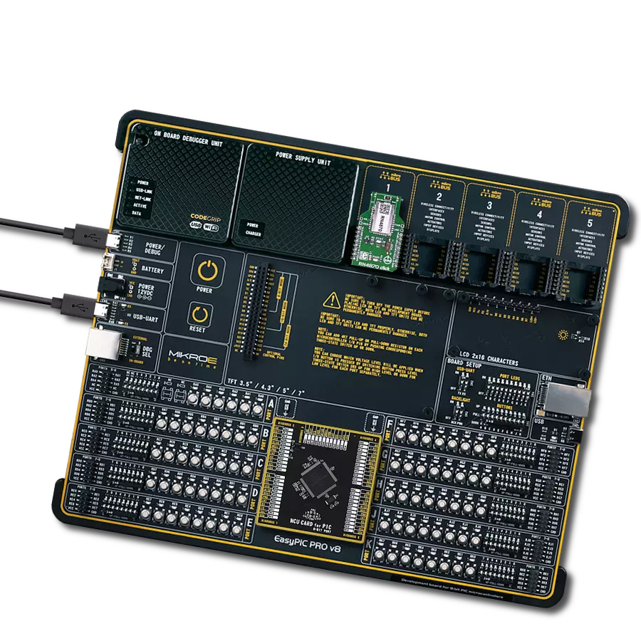 RN4870 click with EasyPIC PRO v8