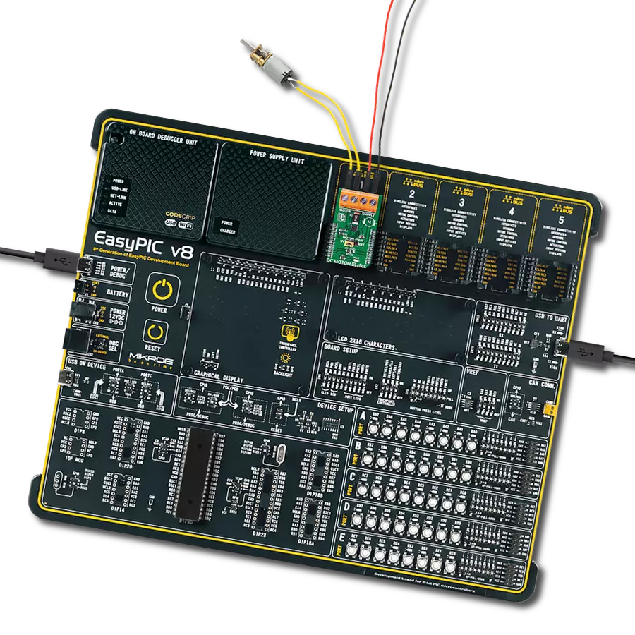 DC MOTOR 4 click with EasyPIC v8