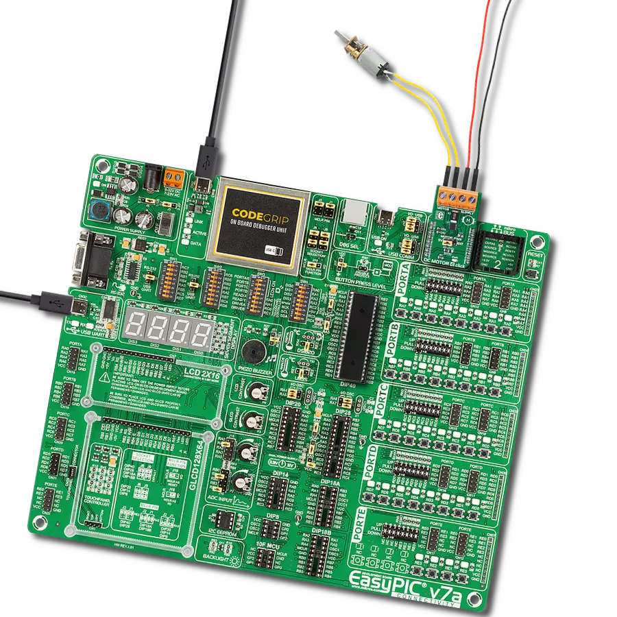 DC MOTOR 4 click with EasyPIC v7a