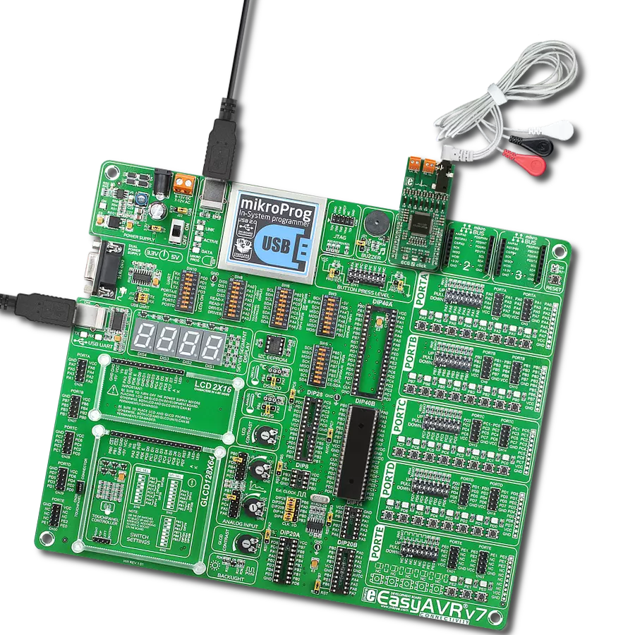 ECG 2 Click with EasyAVR v7