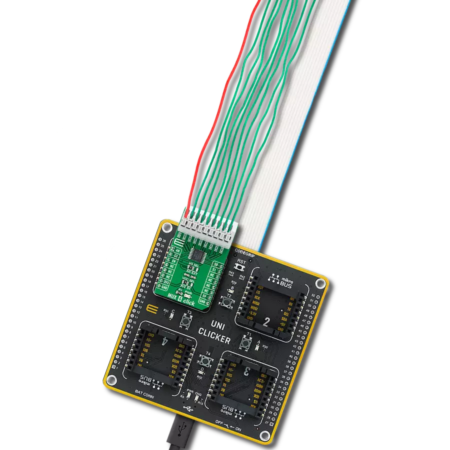 MUX 4 Click with UNI Clicker