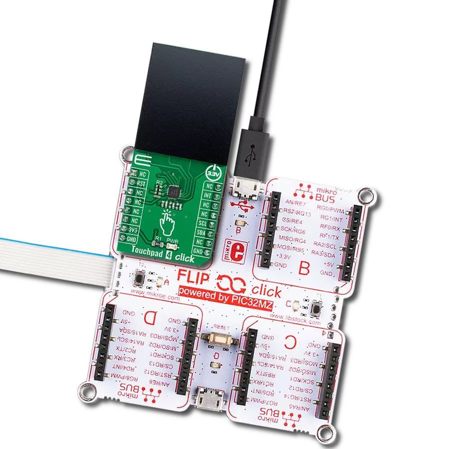 Touchpad 4 Click with Flip&Click PIC32MZ