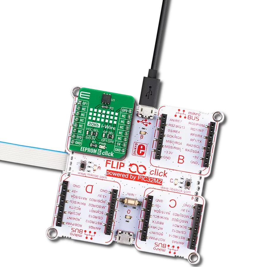 EEPROM 6 Click with Flip&Click PIC32MZ