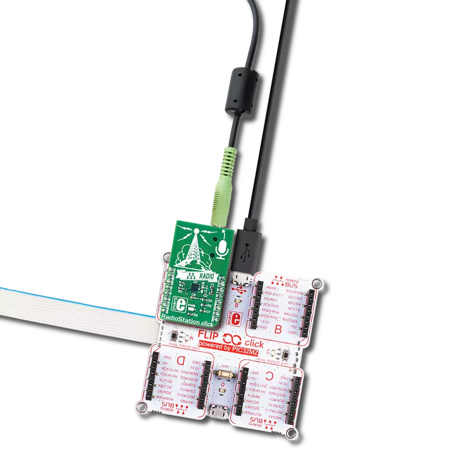 Broadcast the music via the FM radio band using the Si4713-B30 and PIC32MZ2048EFH100