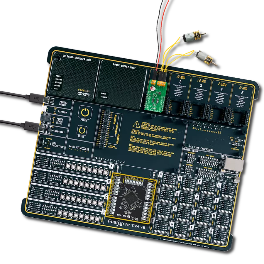 DC Motor 19 Click with Fusion for Tiva v8