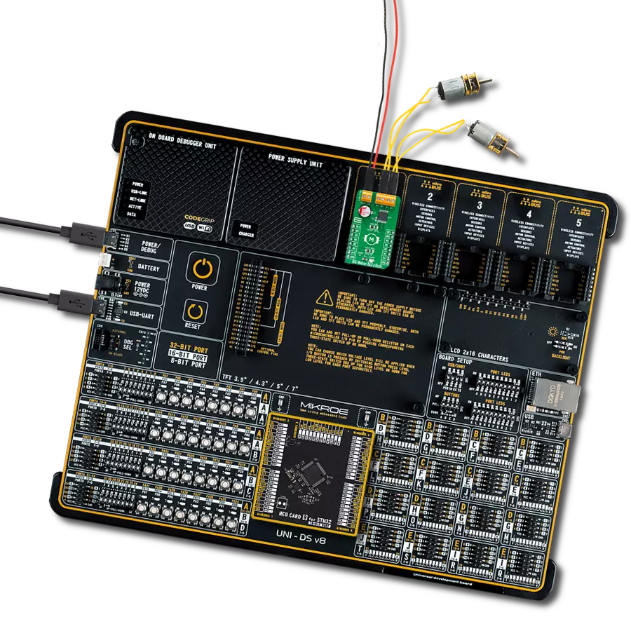 DC Motor 20 Click with UNI-DS v8