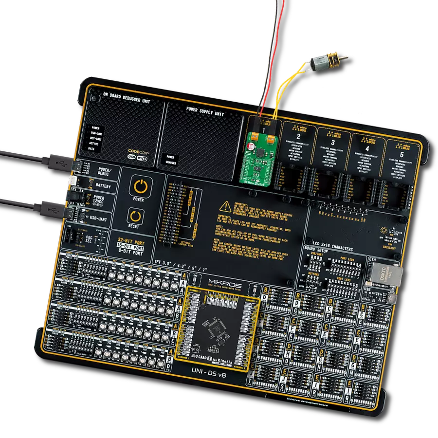 DC Motor 18 Click with UNI-DS v8
