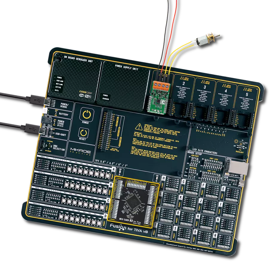 DC MOTOR 5 Click with Fusion for Tiva v8