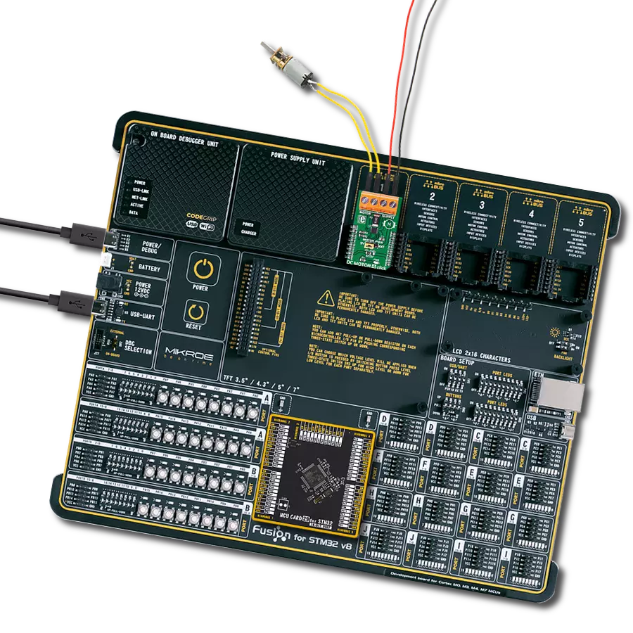 DC MOTOR 4 click with Fusion for STM32 v8