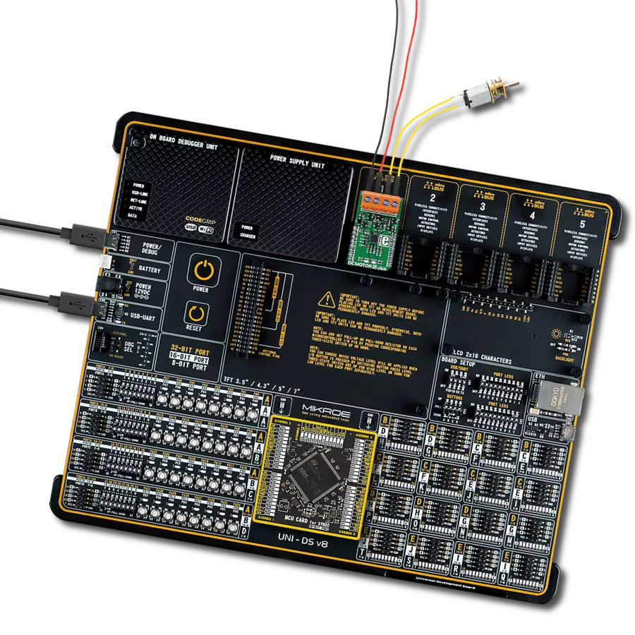 DC MOTOR 5 Click with UNI-DS v8