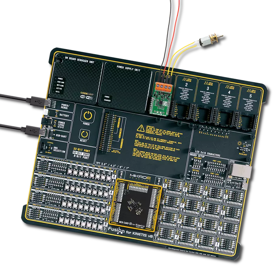 DC MOTOR 5 Click with Fusion for Kinetis v8