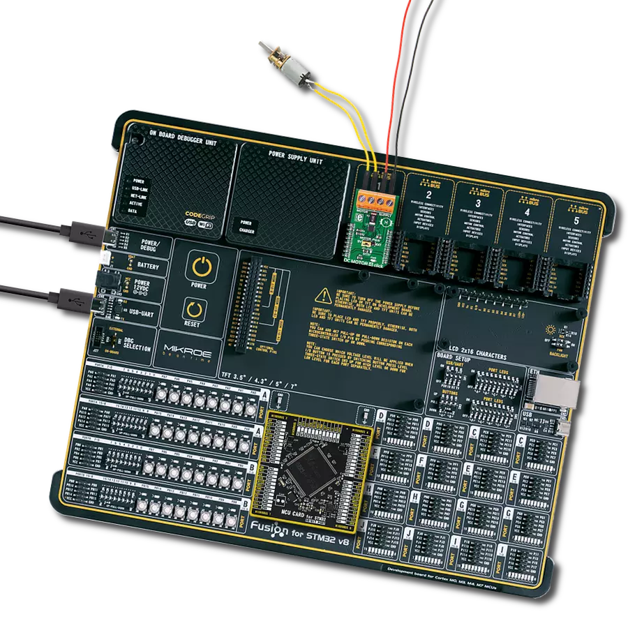 DC MOTOR 4 click with Fusion for STM32 v8