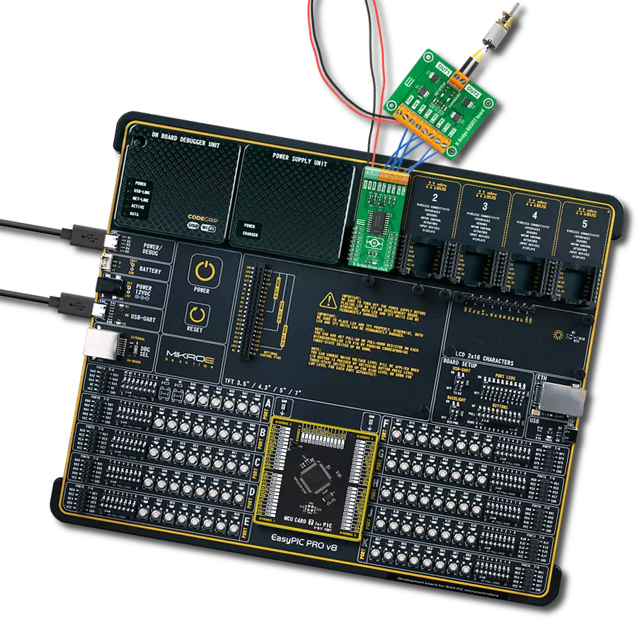 H-Bridge Driver Click with EasyPIC PRO v8
