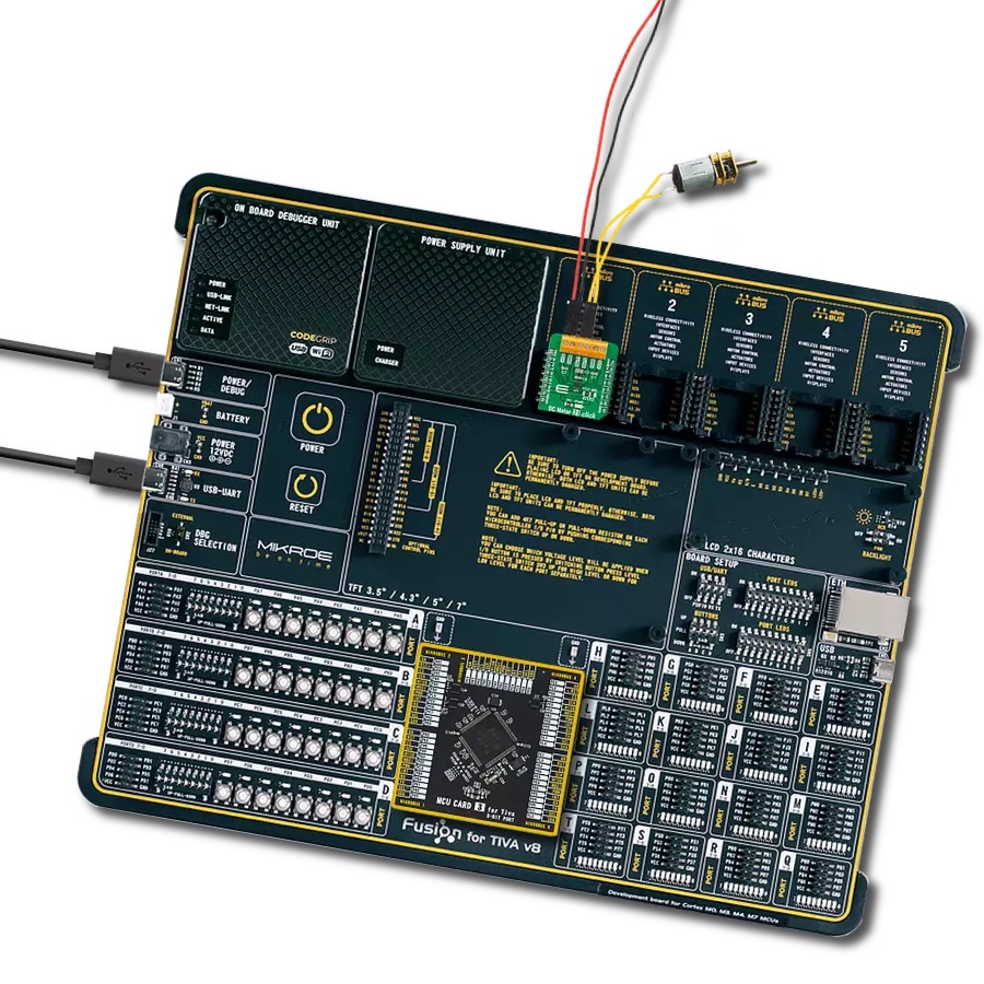 DC Motor 21 Click with Fusion for Tiva v8