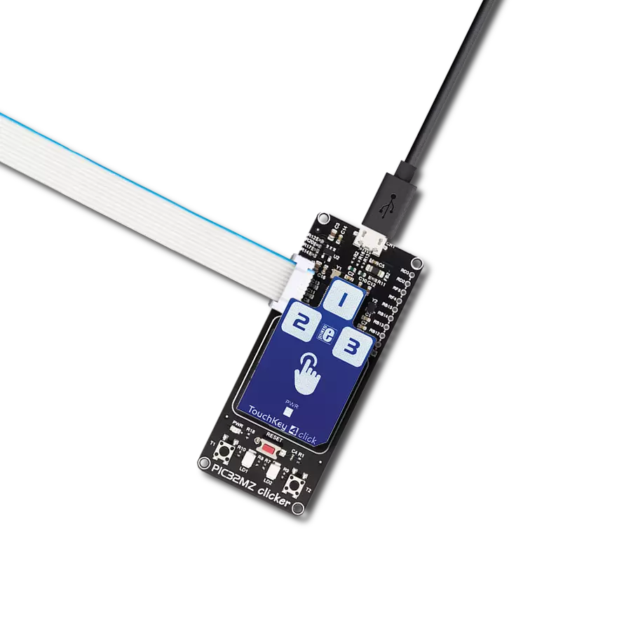 TouchKey 4 click with PIC32MZ clicker