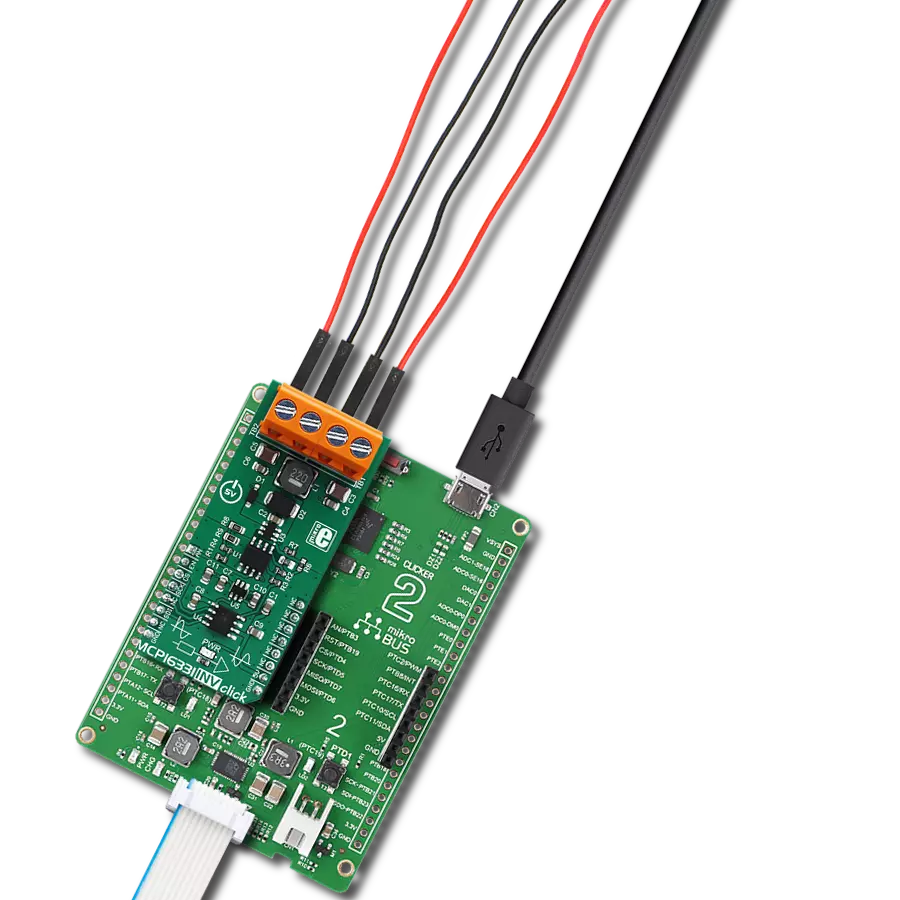 MCP16331 INV Click with Clicker 2 for Kinetis