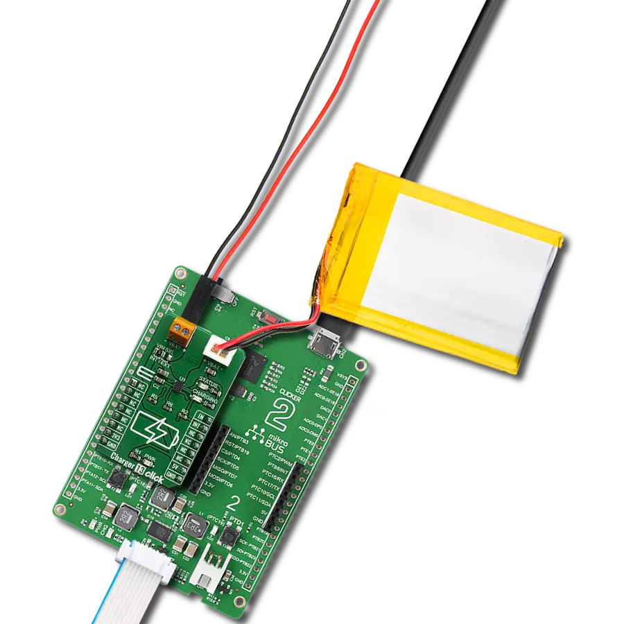 Charger 13 Click with Clicker 2 for Kinetis