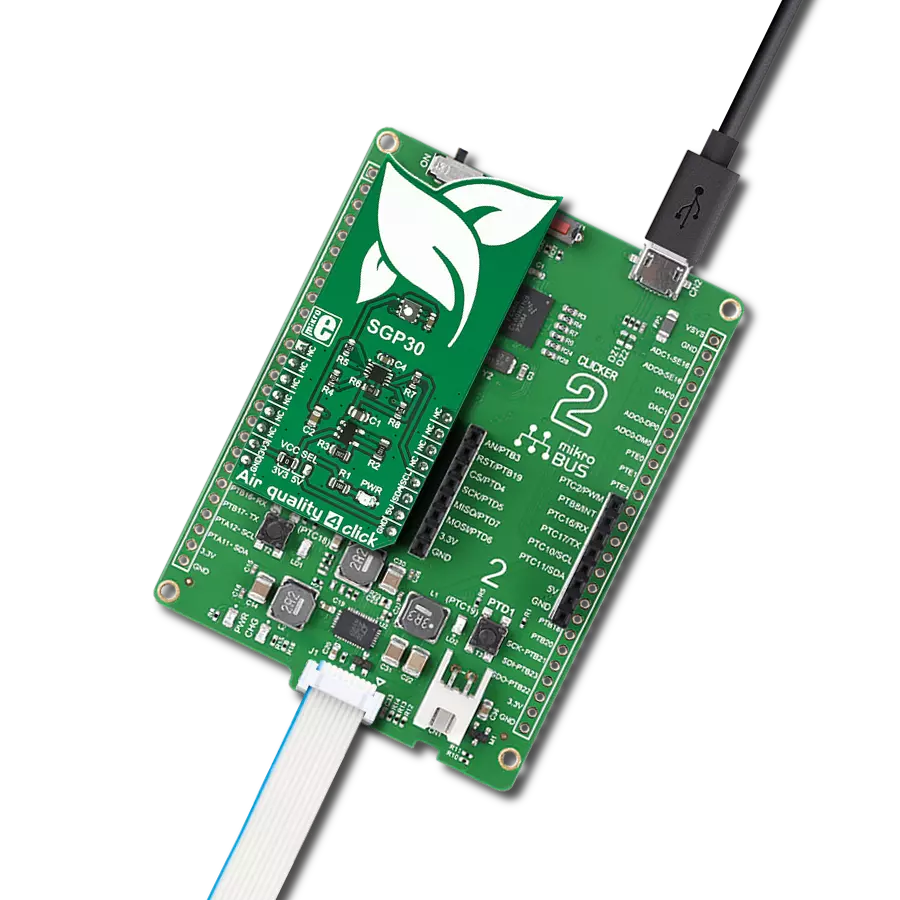 Air quality 4 Click with Clicker 2 for Kinetis