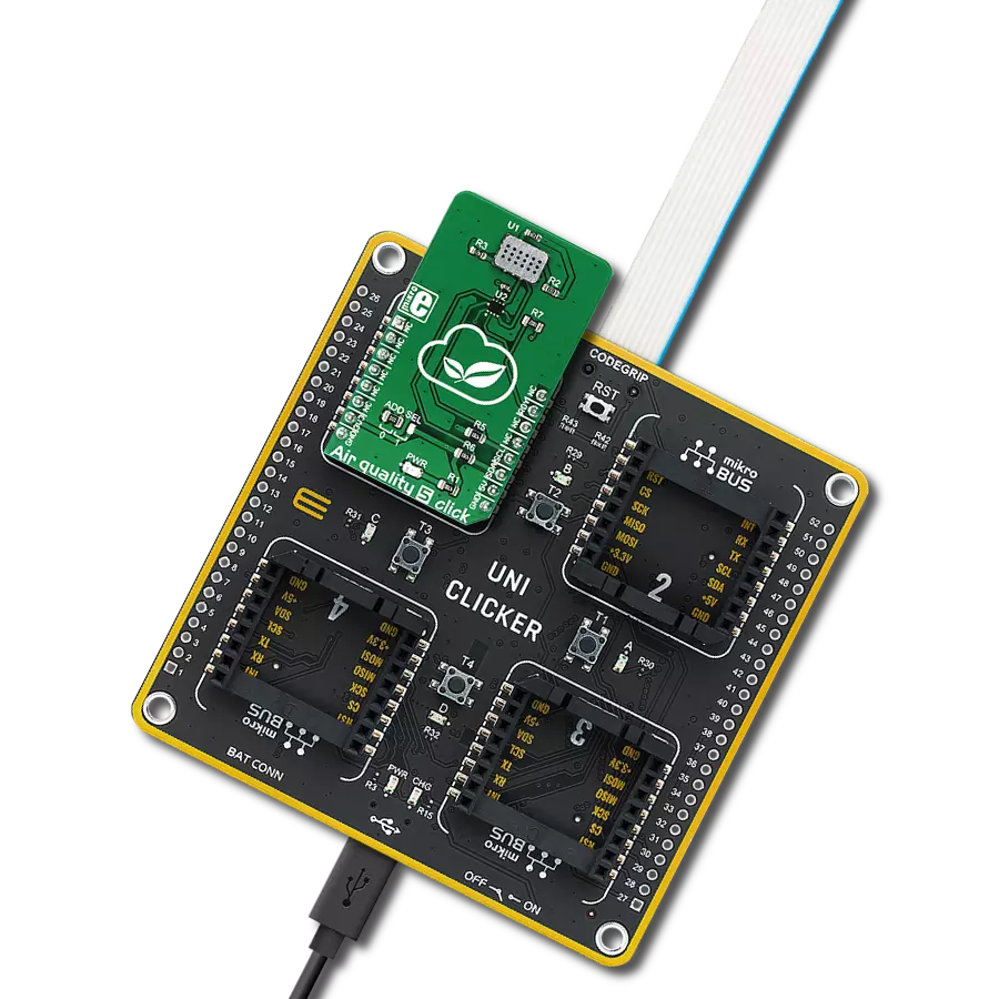Air quality 5 Click with UNI Clicker