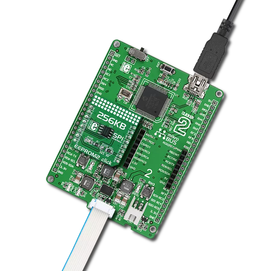 EEPROM 2 Click with Clicker 2 for PIC18FJ