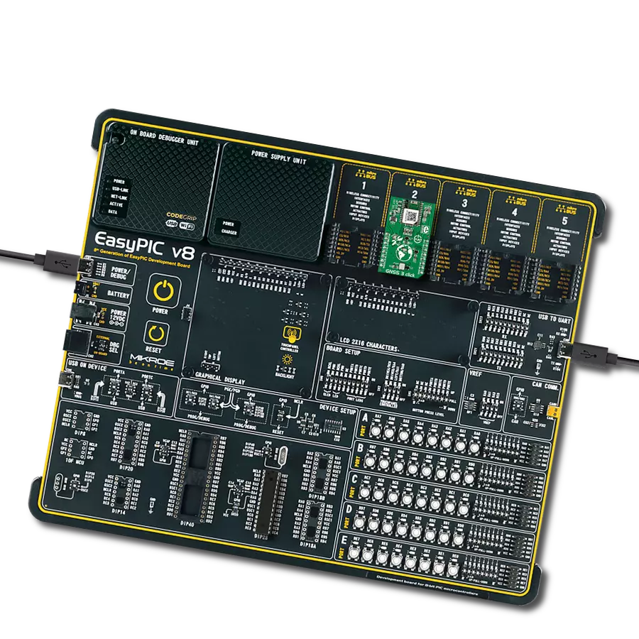 GNSS 3 Click with EasyPIC v8