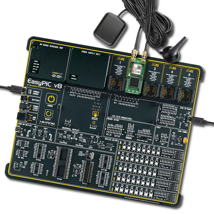 Thingstream Click with EasyPIC v8