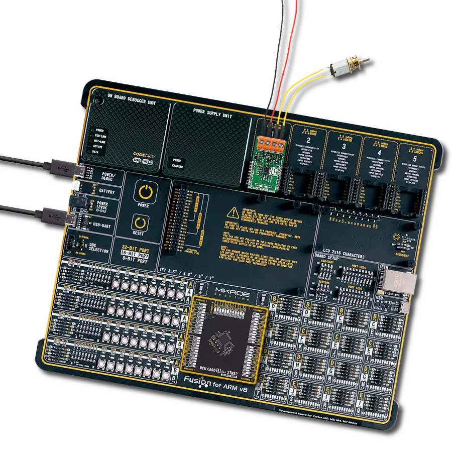 DC MOTOR 5 Click with Fusion for ARM v8