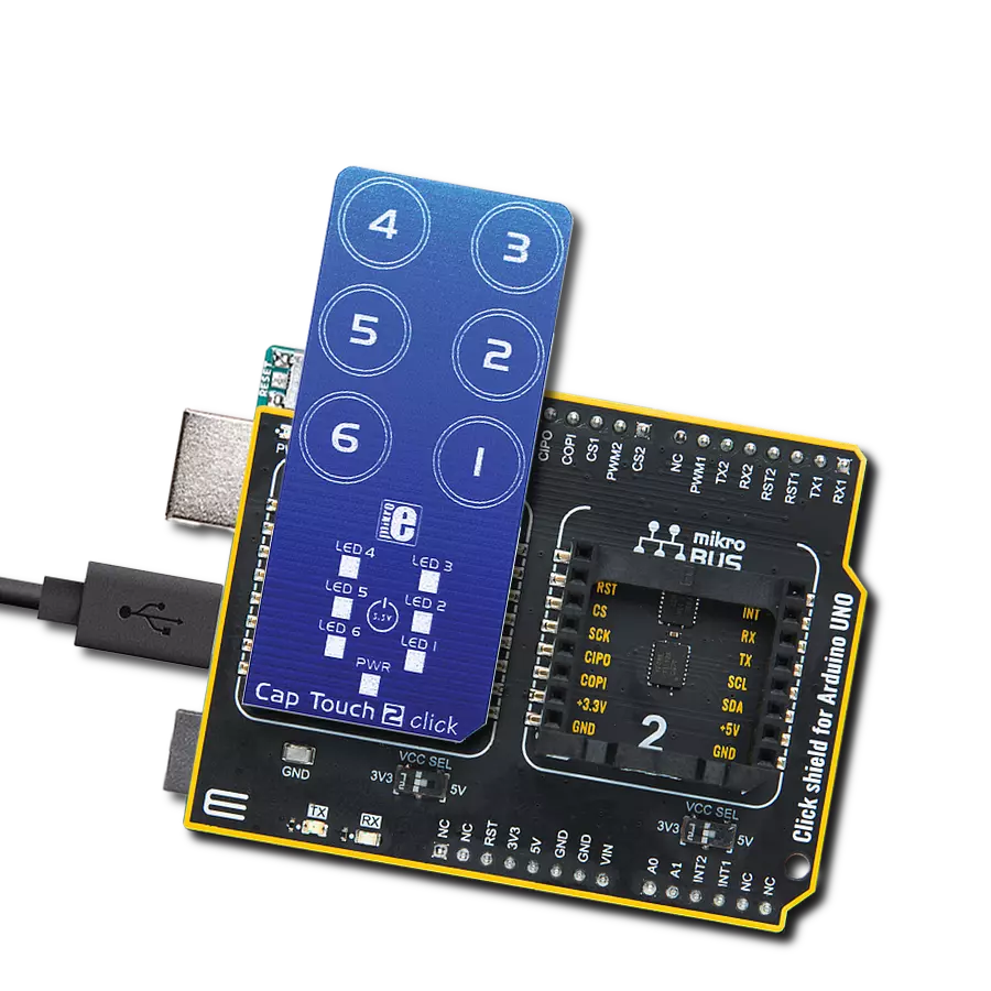 Clicker Arduino Create solutions with innovative touch-sensitive controls using CAP1166 ...