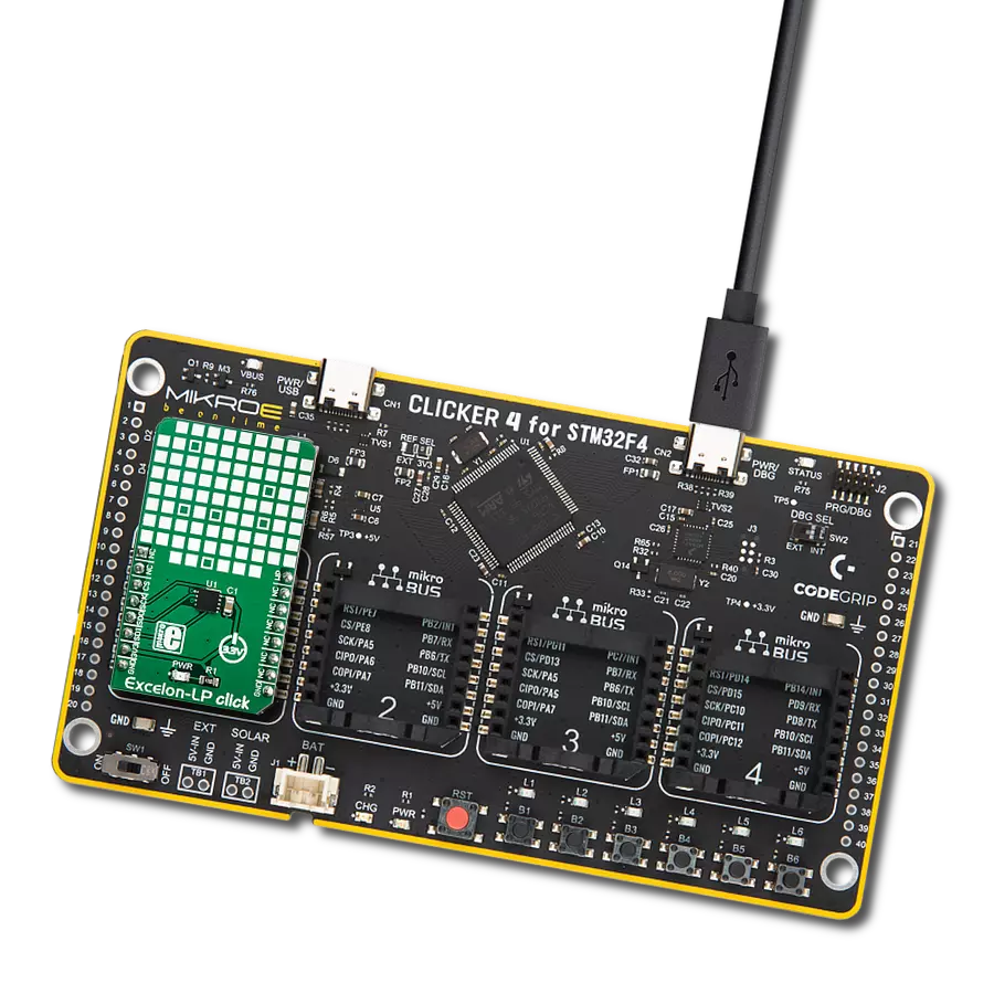 Excelon-LP Click with Clicker 4 for STM32F4