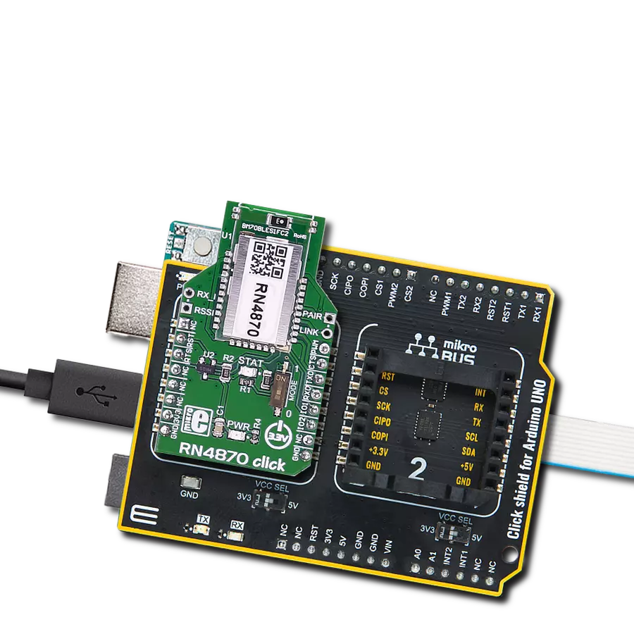 Create an easy-to-use/drop-in solution based on BLE 4.2 with RN4870 and ATmega328