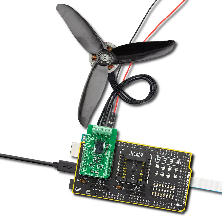Brushless 16 Click with Arduino Mega 2560 Rev3