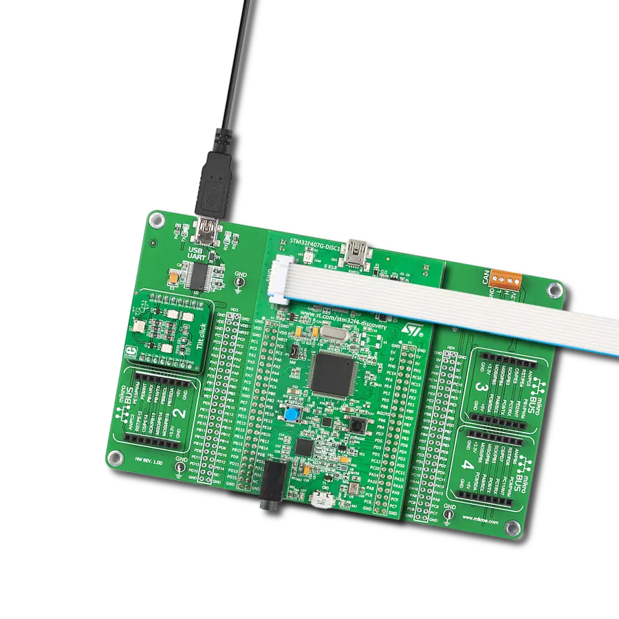 Tilt Click with Discovery kit with STM32F407VG MCU