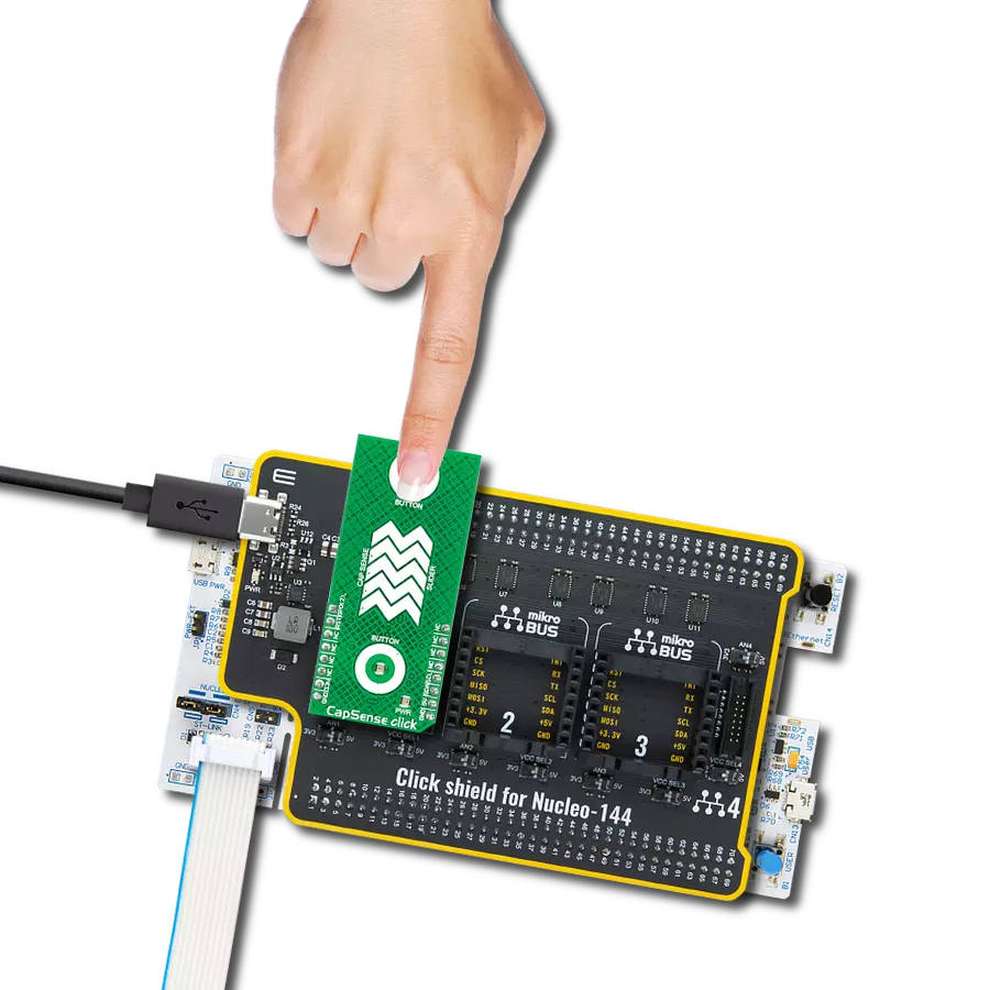 CapSense Click with Nucleo 144 with STM32F413ZH MCU
