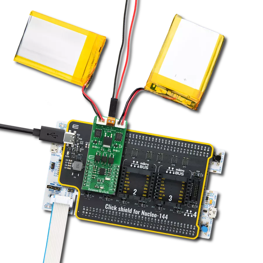 Balancer 2 Click with Nucleo 144 with STM32F413ZH MCU