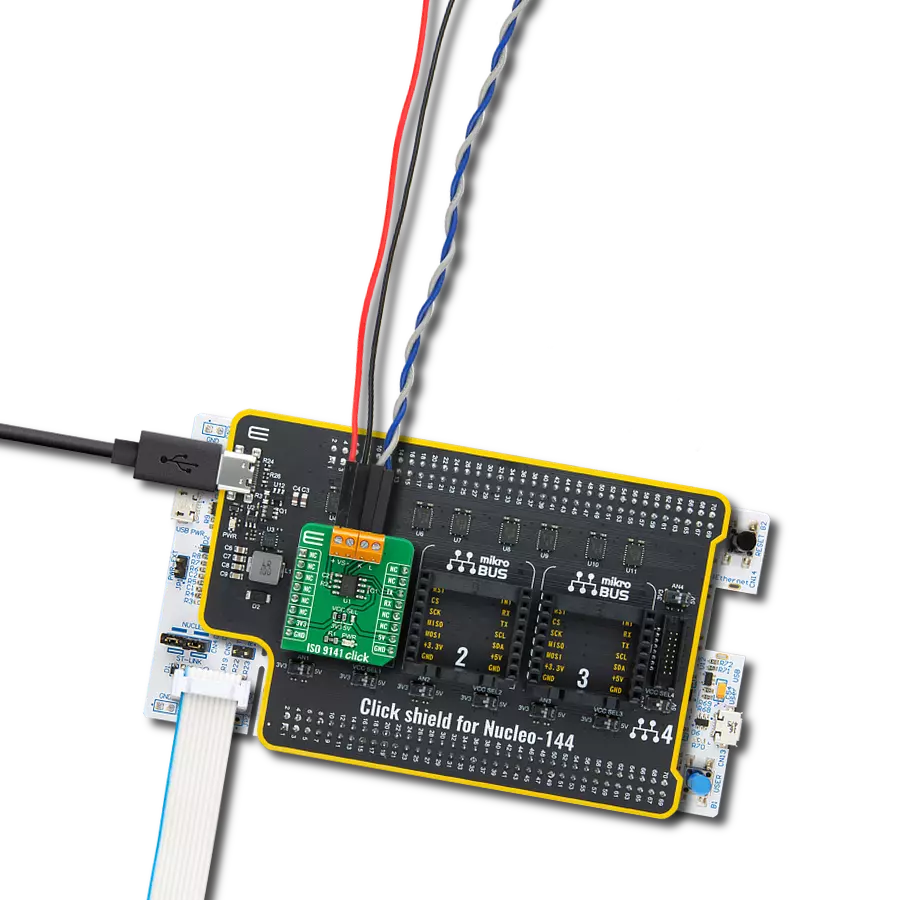 ISO 9141 Click with Nucleo 144 with STM32F413ZH MCU