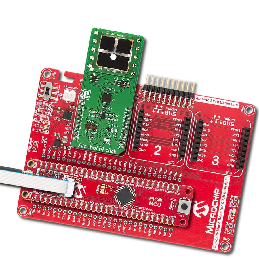 Deliver accurate and swift identification of ethanol presence using 3SP-Ethanol-1000 and PIC18F57Q43