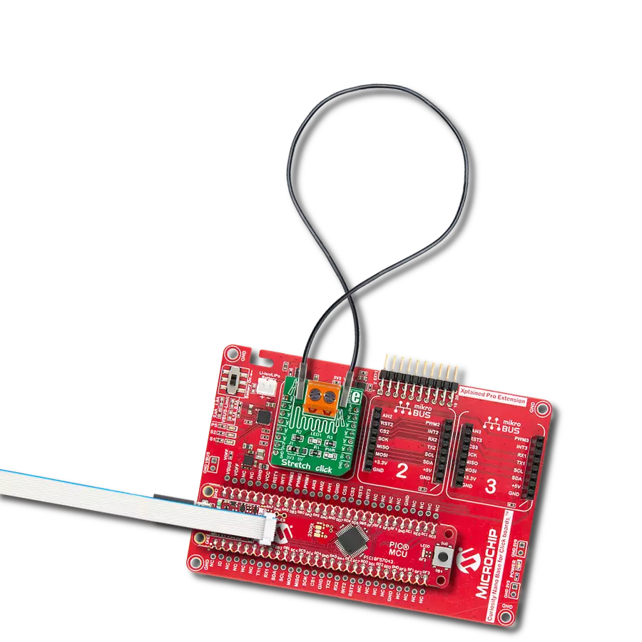 Stretch Click with Curiosity Nano with PIC18F57Q43