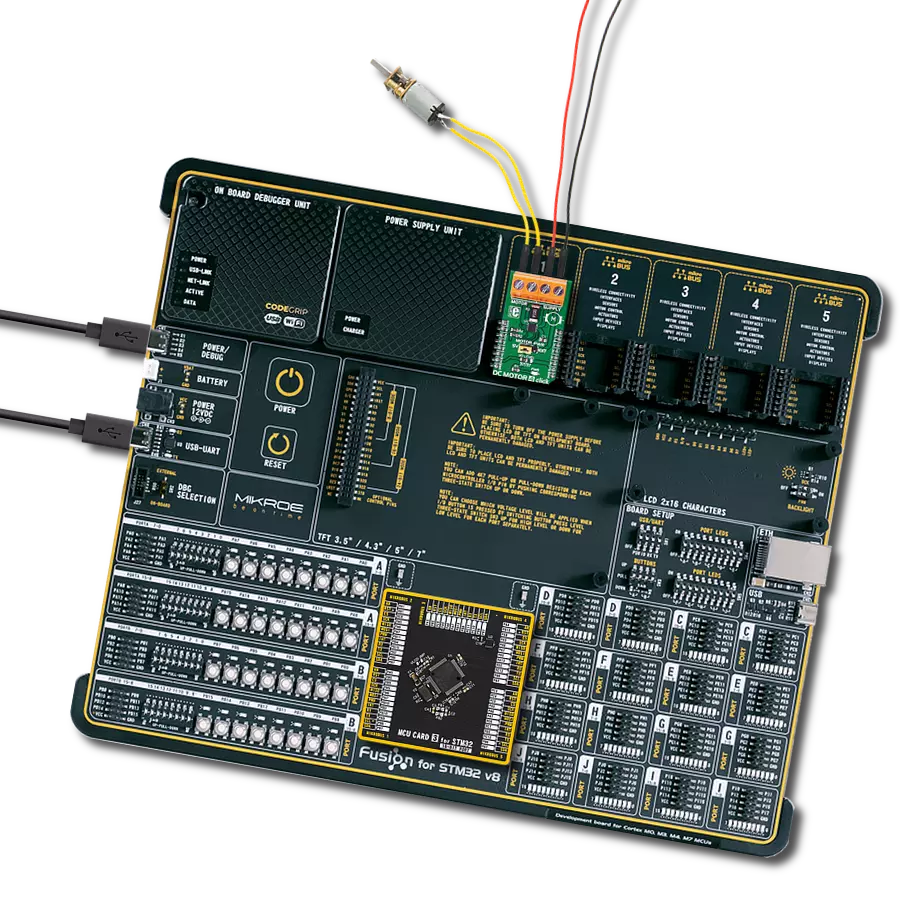 DC MOTOR 4 click with Fusion for STM32 v8