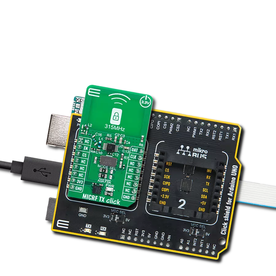 Transmit data over the 315MHz frequency band with MICRF112 and ATmega328P